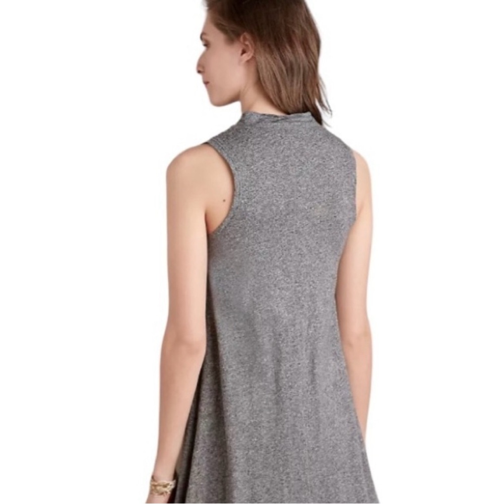 Anthropologie Maeve Gray Asymmetrical Dress - Size Large - Picture 2 of 10
